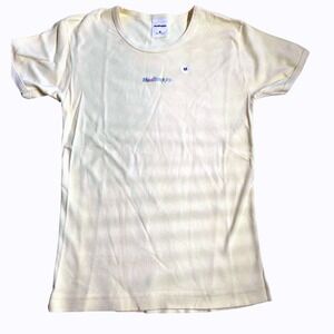 Madhappy Women's‎  Shirt, Beige With Holographic Center Logo, Size Medium